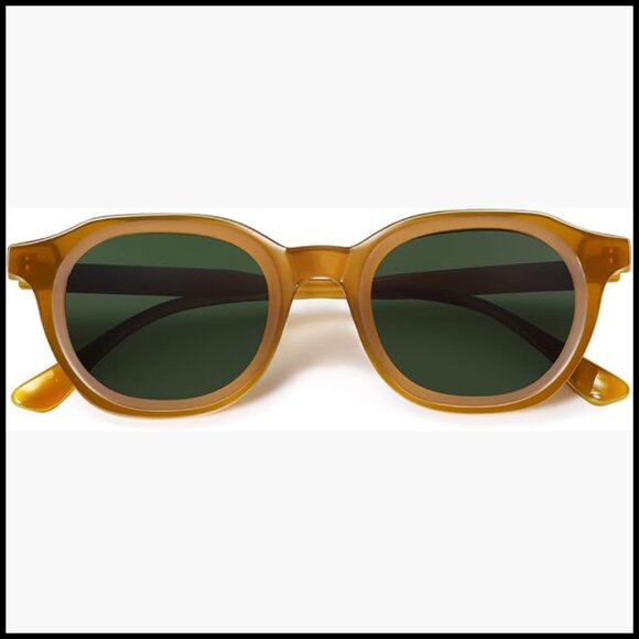 Retro Round Sunglasses with UV400 Protection Plastic Frame main image 6